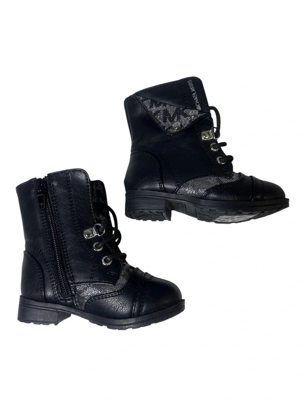 Michael Kors NEW black combat boots toddler girls 5
